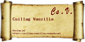 Csillag Vaszilia névjegykártya